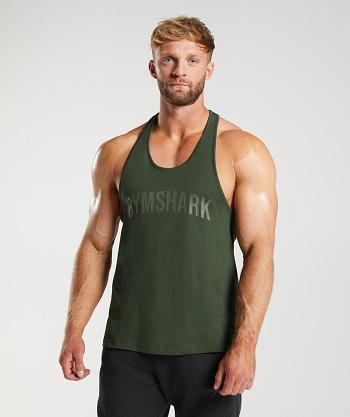 Gymshark Power Muške Stringers Maslinasto Zelene | HR 2595PJJ